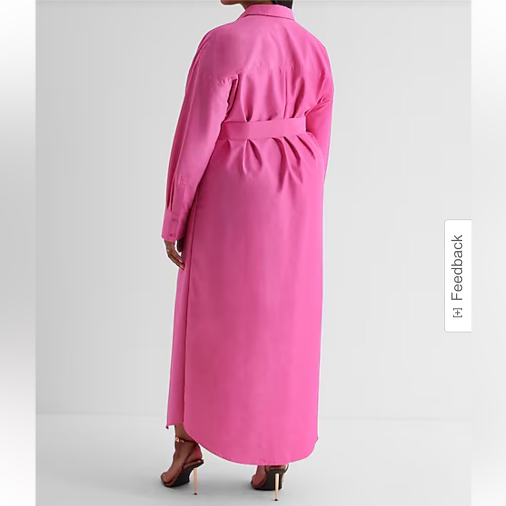 Express Boyfriend Poplin Portofino Maxi Shirt Dress - Picture 8 of 13